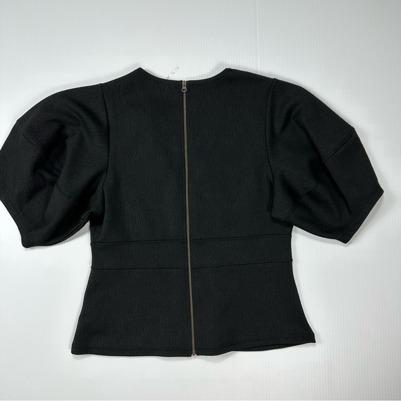 Free People Sz XL Terri Bubble Sleeve V Neck Blouse - Picture 11 of 11